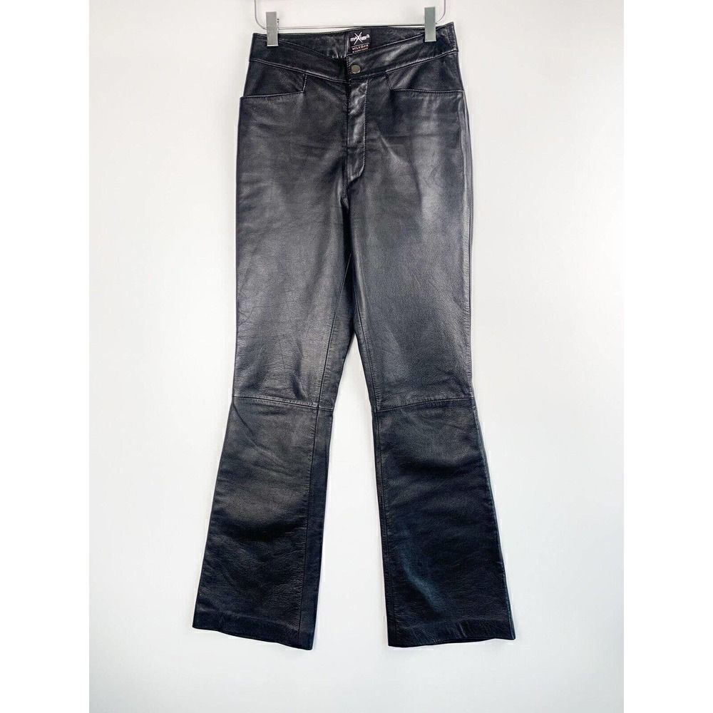 Wilsons Leather Pants Womens 2 Black Maxima Lined Straight Leg High Rise Flat